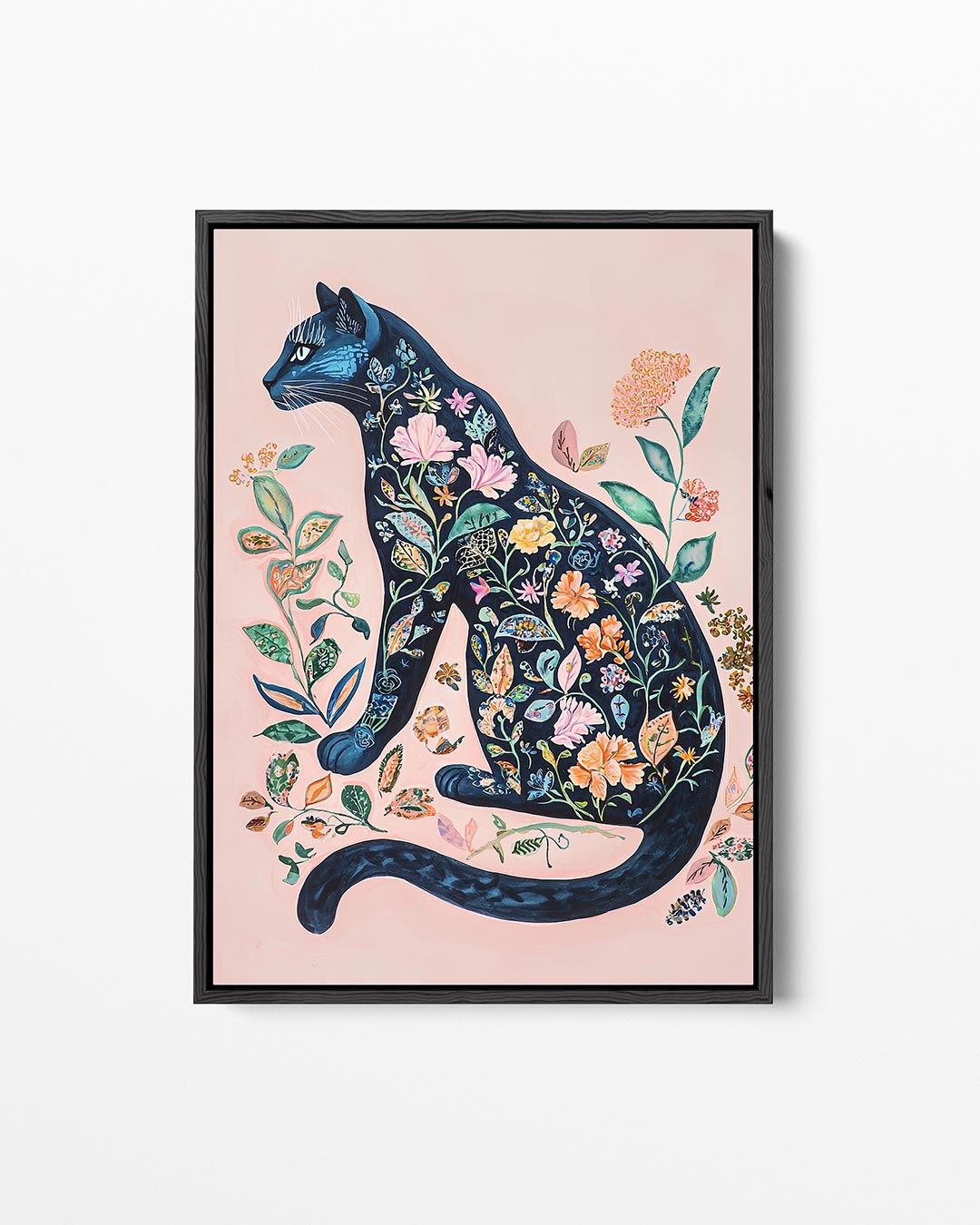 Bloemenkat – staand wanddecoratie kunstwerk