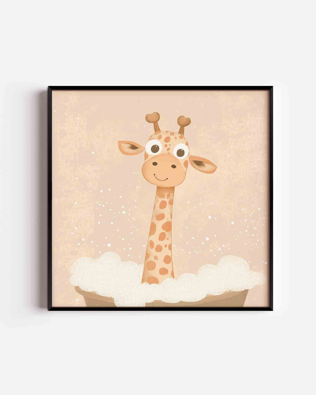 Schattige giraffe – vierkante kinderposter als wanddecoratie
