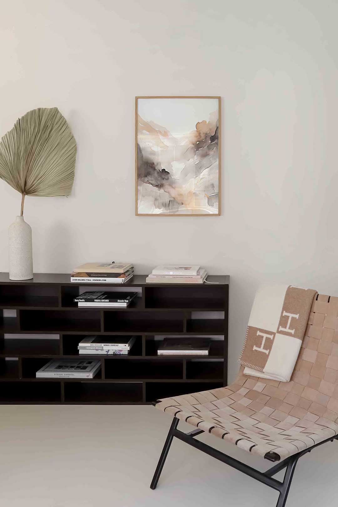 Abstracte bergen – natuur poster in staand formaat