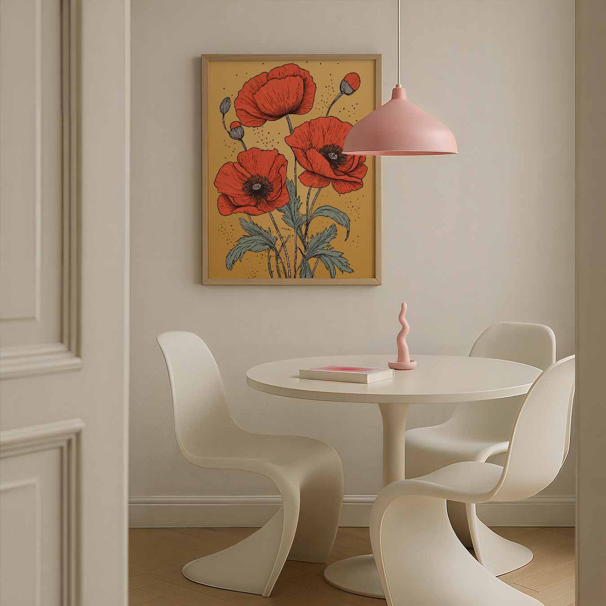 Klaprozen in Bloei Kunstposter – bloemen poster in staand formaat