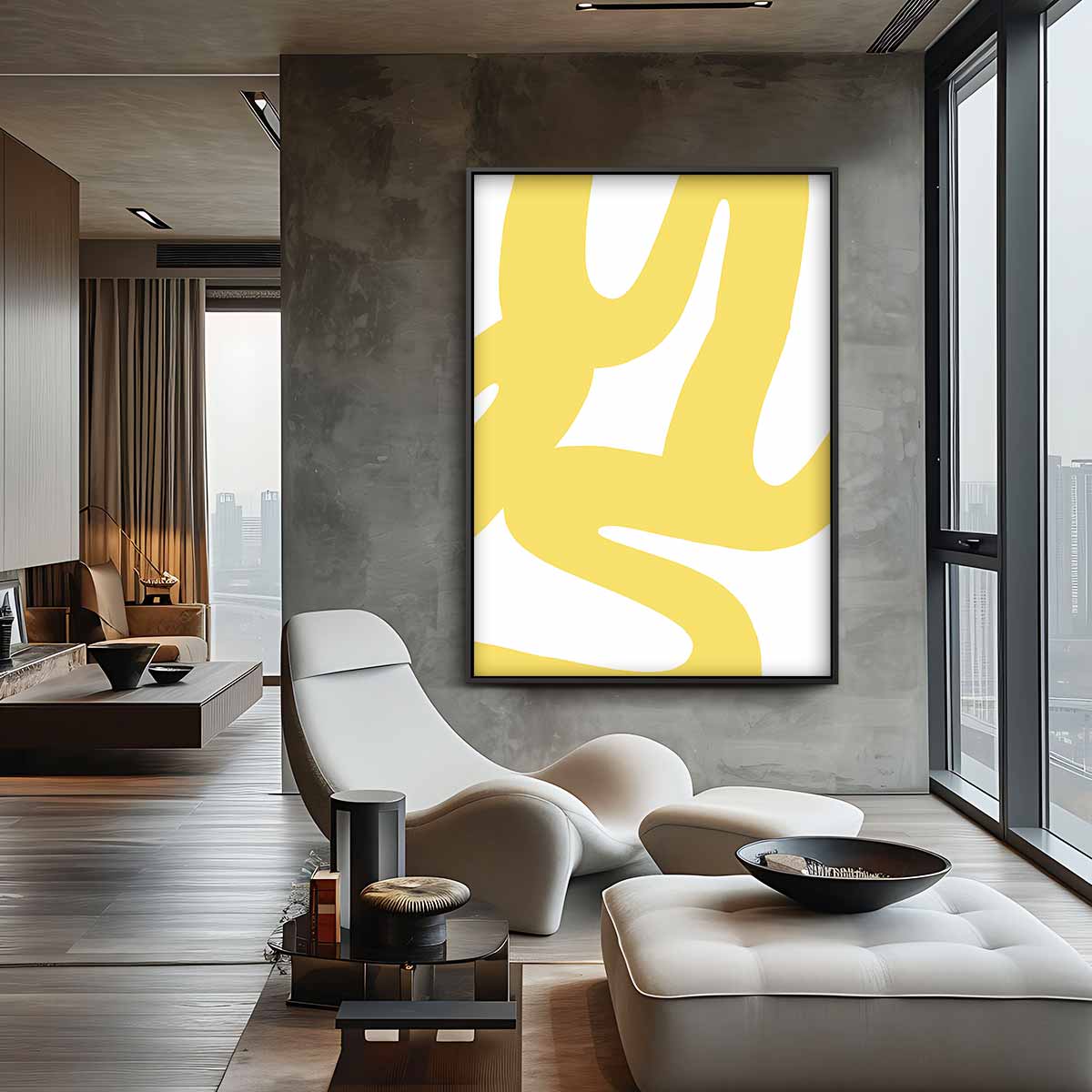 Zonnige Kronkelingen – canvas wanddecoratie in portret formaat