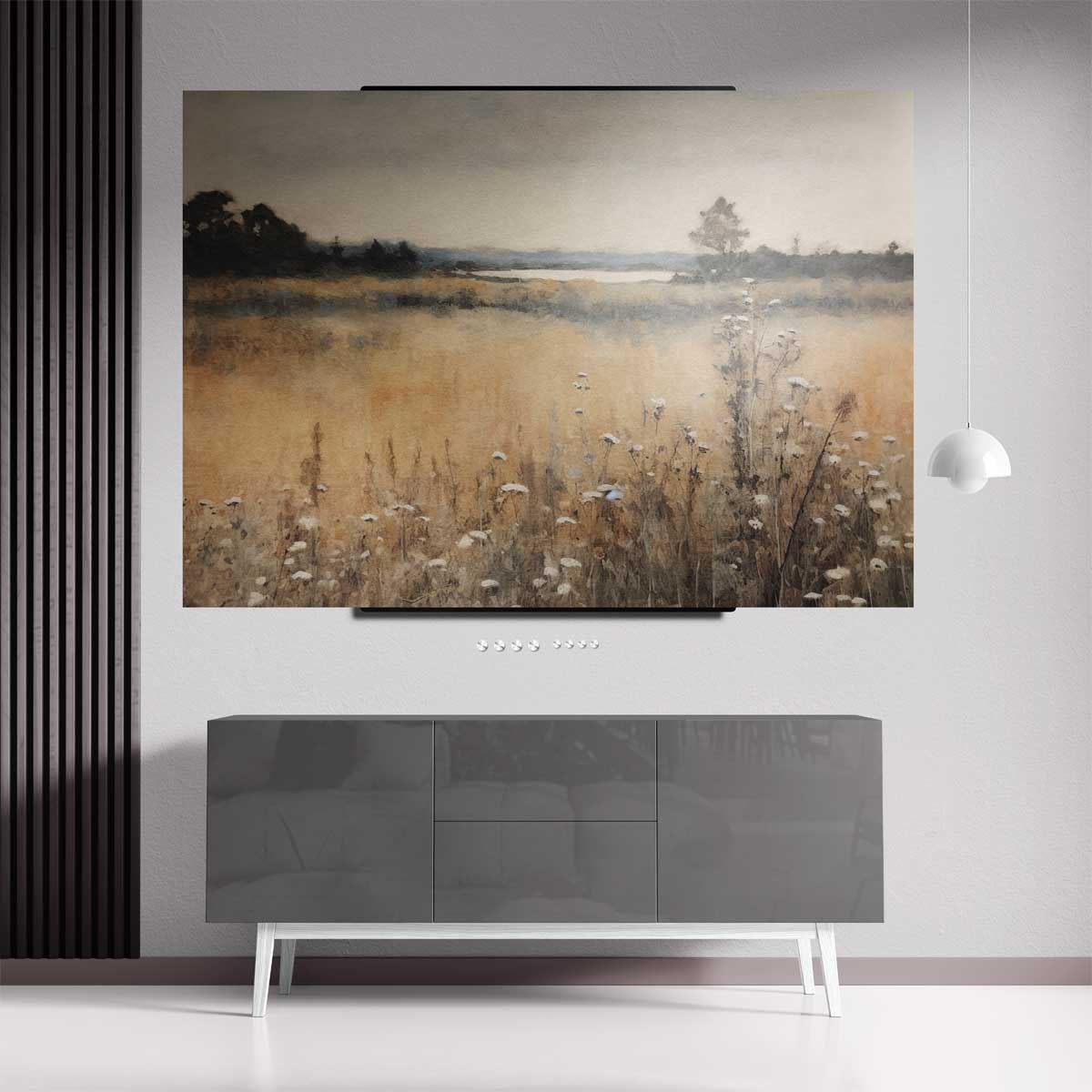 Rustieke Veldbloemen in de Herfst – staande wandkunst voor woonkamer of interieur