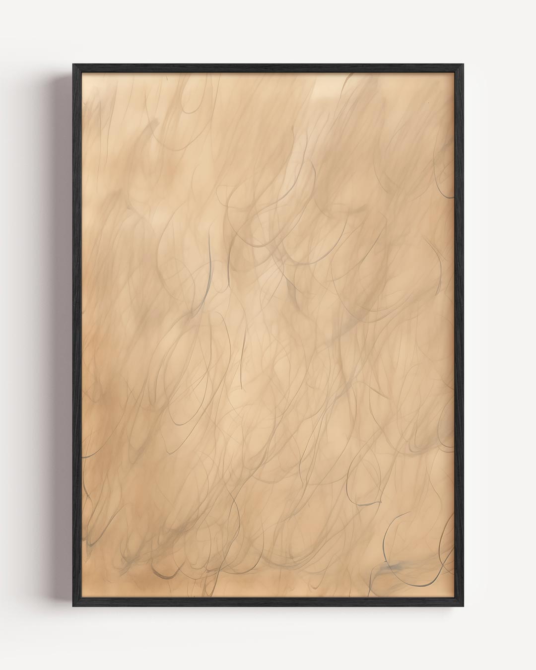 Elegante Abstracte Krulposter – elegante portret poster als wanddecoratie