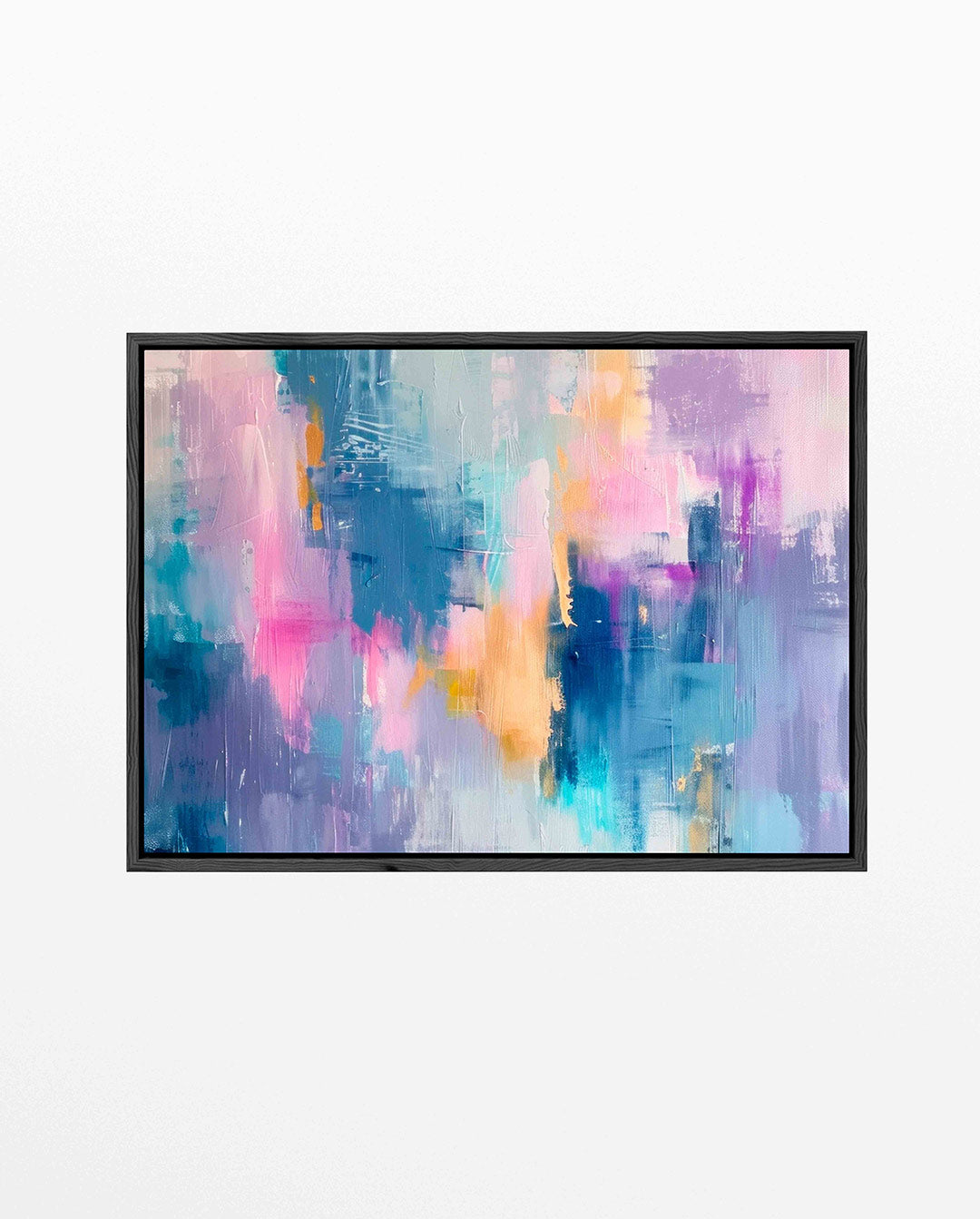 Kleurrijke vegen – liggend abstract kunstwerk