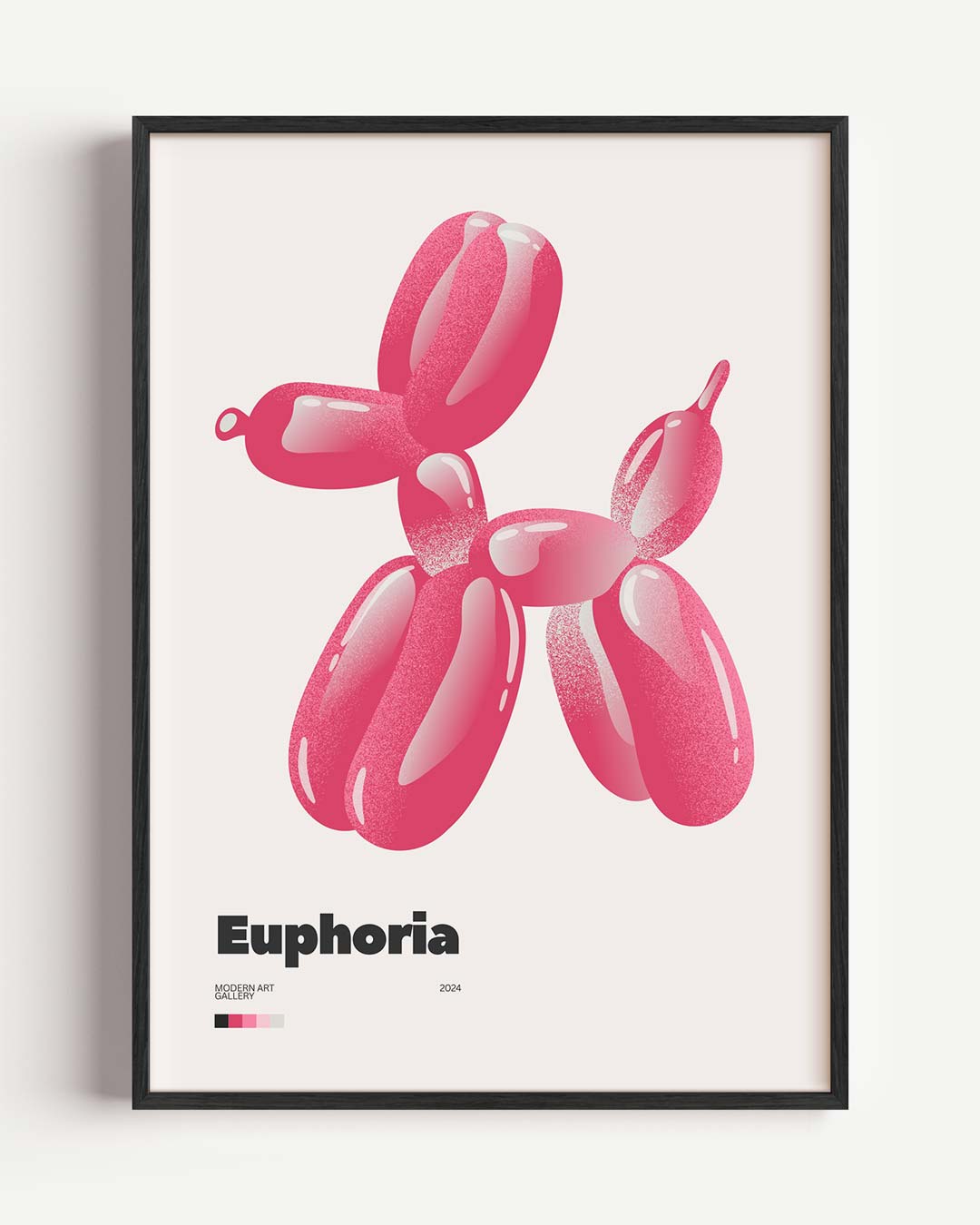 Balloon Hondje – Popart en Streetart portret poster als wanddecoratie