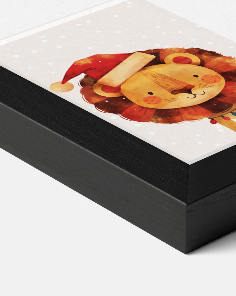 Kerstleeuw Feestposter – kids portret poster, afbeelding 7