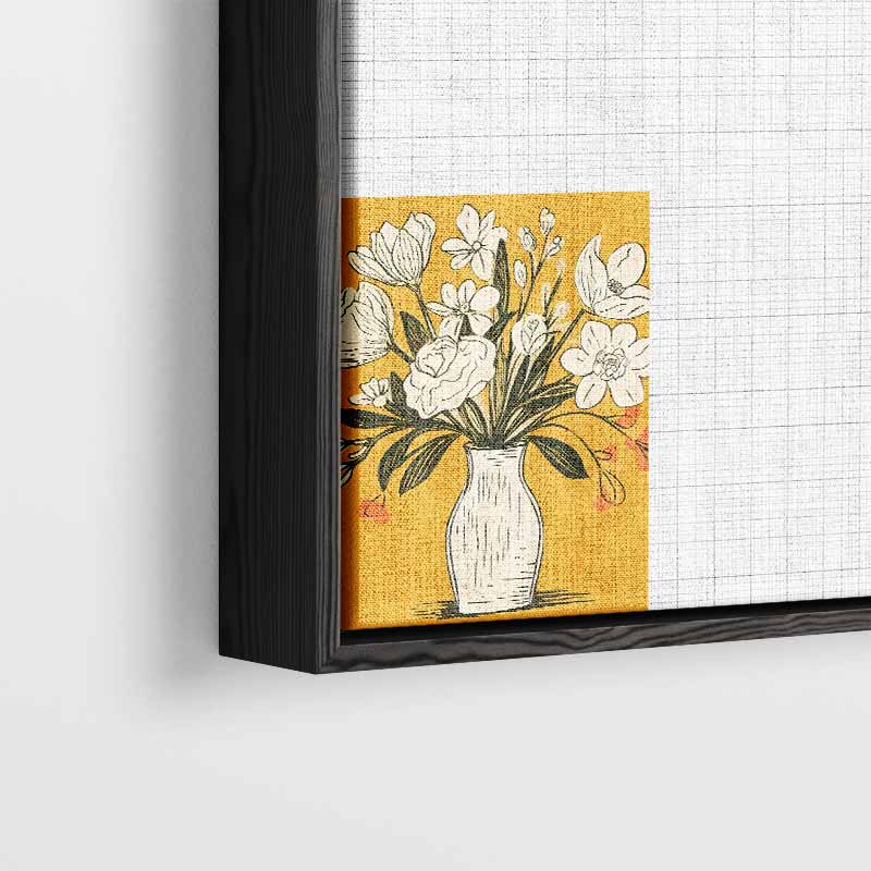 Tijdloze Bloemenvazen Illustratie – plexiglas kunstwerk als wanddecoratie