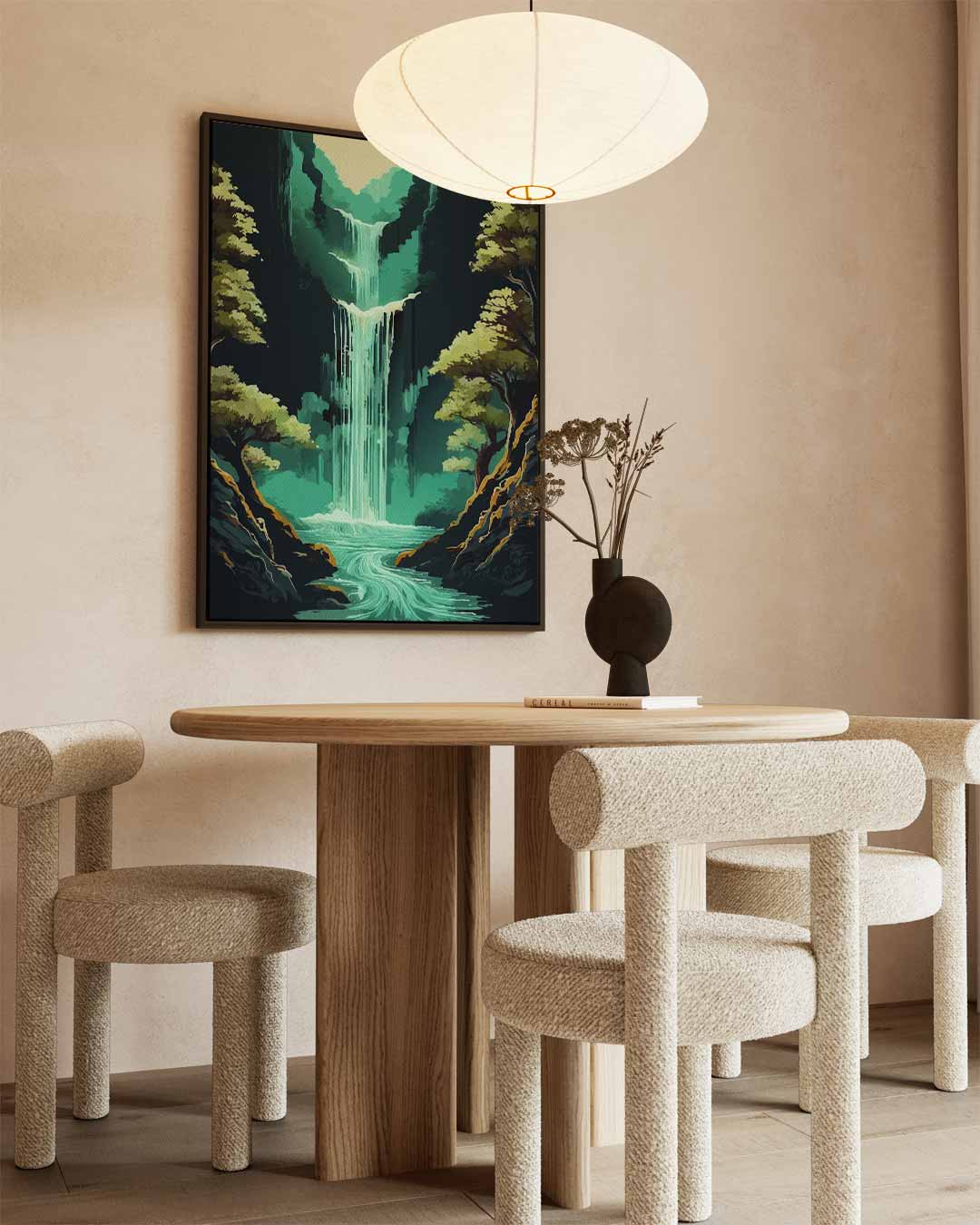 Magische Waterval – staand kunstwerk voor modern interieur