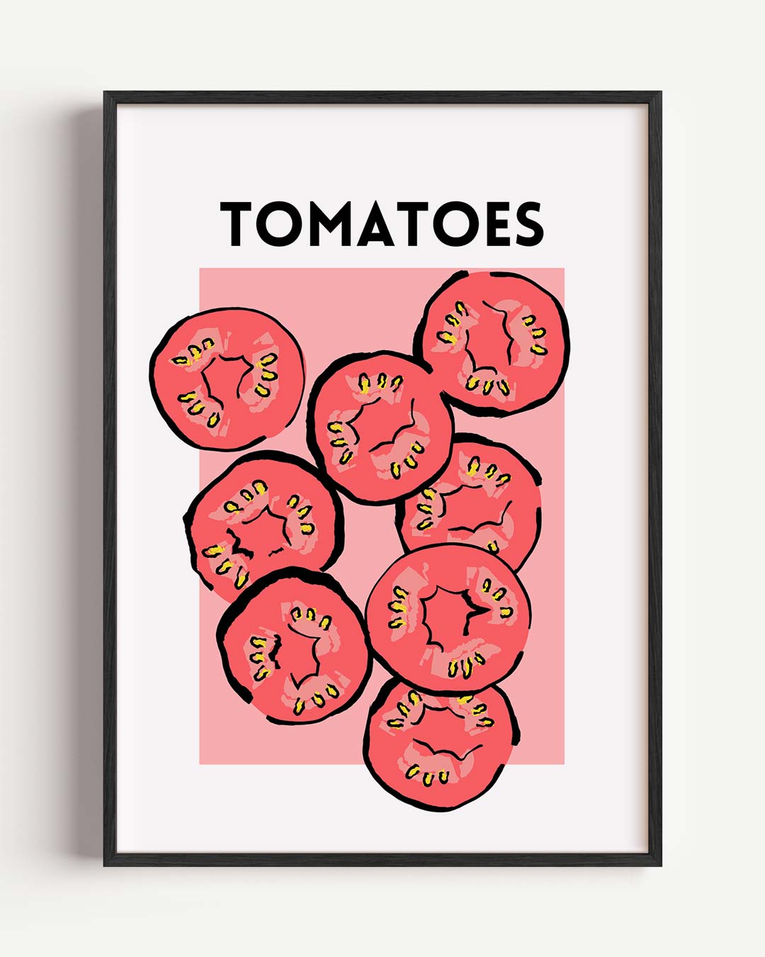 Frisse Tomaten Kunstposter – keuken portret poster als wanddecoratie