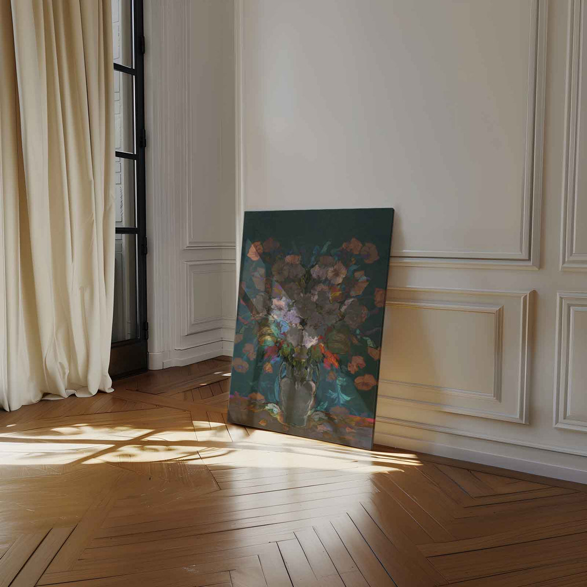 Bloemrijke Overvloed – staand kunstwerk voor modern interieur