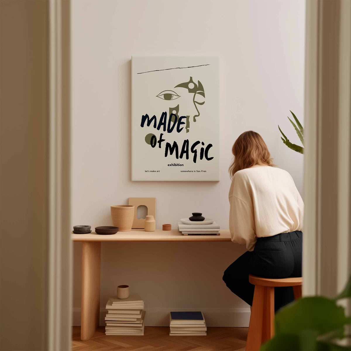 Made of Magic kunsttentoonstelling – plexiglas wanddecoratie in portret formaat