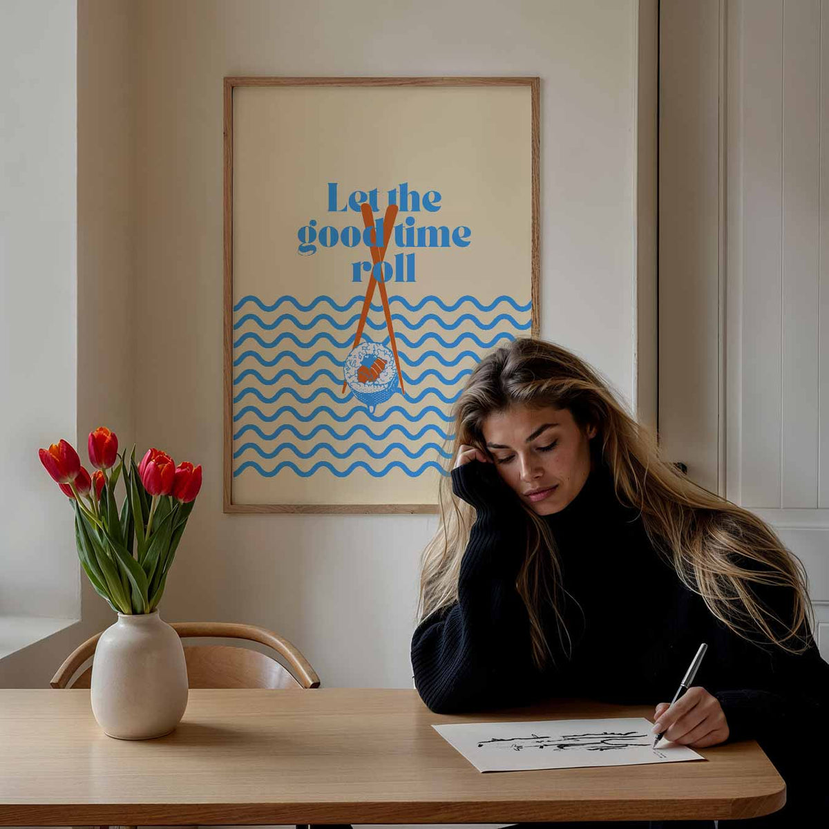 Sushi Vibes – keuken poster als sfeervolle staande wanddecoratie