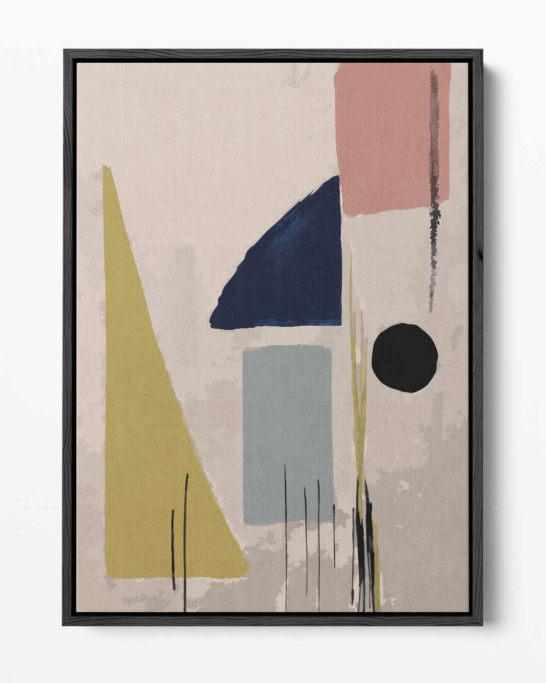 Abstracte Geometrische Vormen – portret kunstwerk als wanddecoratie