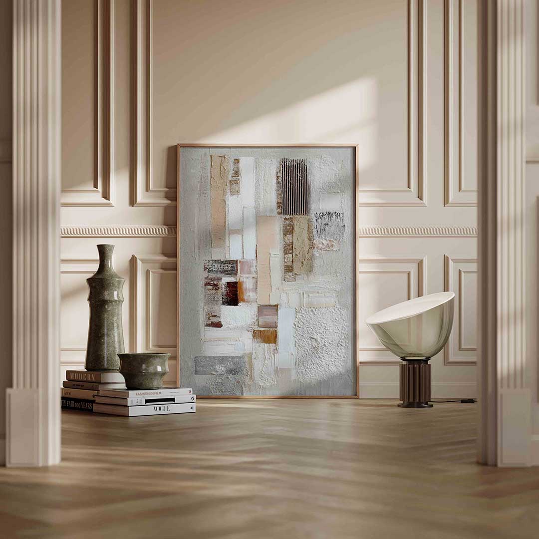 Abstracte rechthoeken – staande abstracte wanddecoratie van WallArtistic