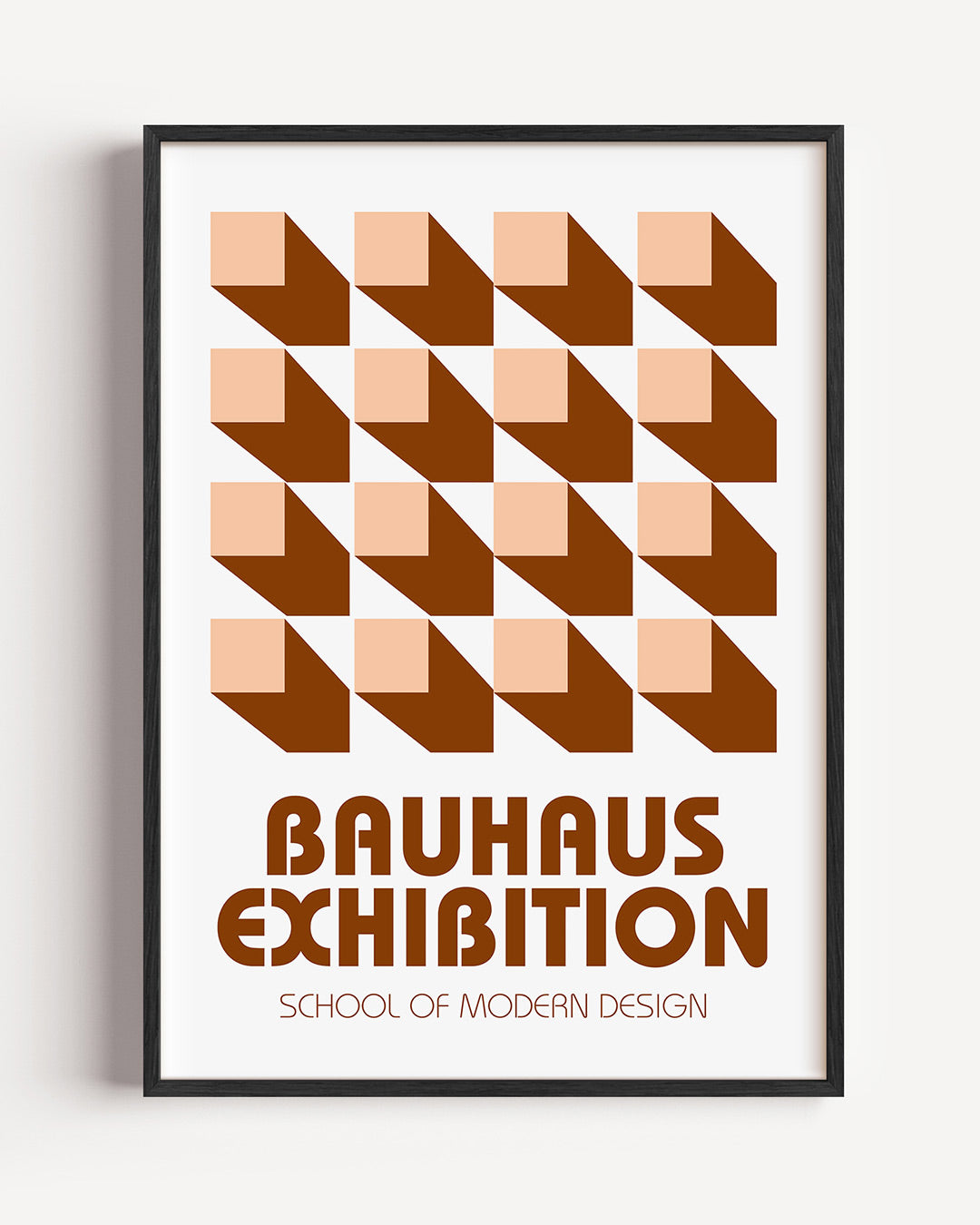 Vorm en schaduw – staande Bauhaus poster als wanddecoratie