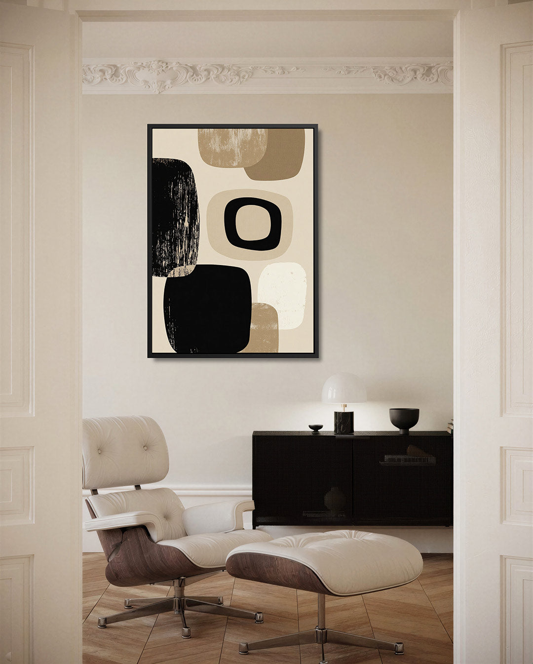 Organische vormen compositie – moderne staande wandkunst