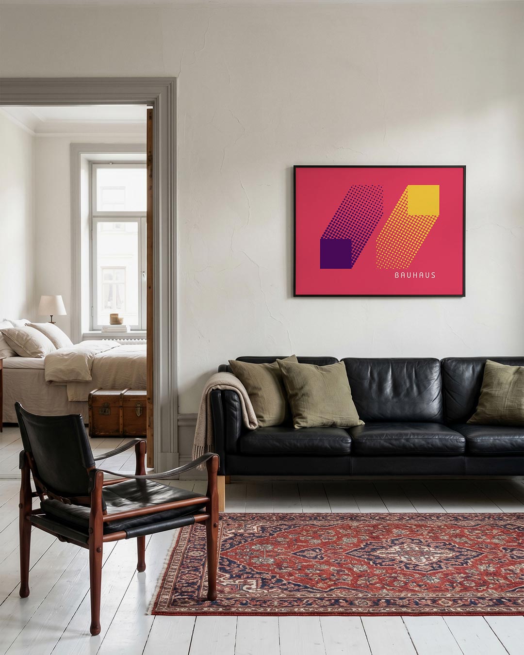 Vorm en kleur – geometrische Bauhaus poster in liggend formaat