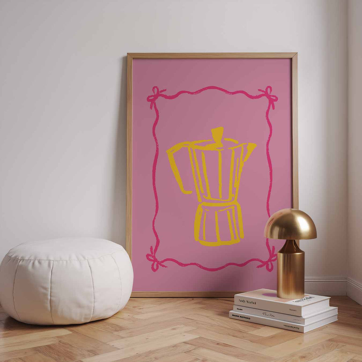 Retro Koffieliefde – staande zomer wanddecoratie van WallArtistic