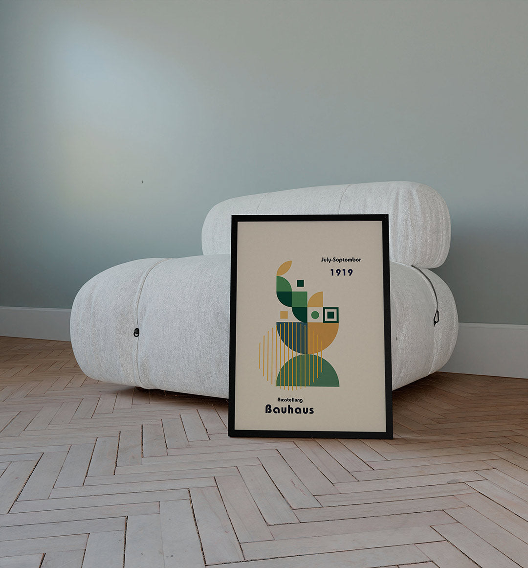 Vorm en kleur – staande Bauhaus poster voor aan de muur