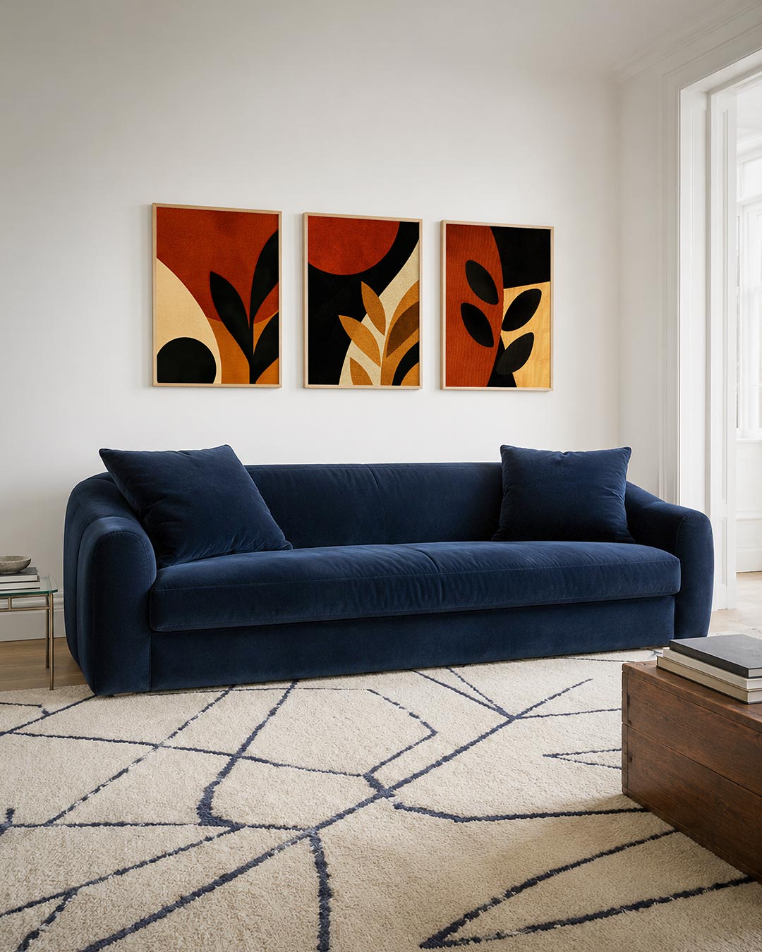 Vormen en vlakken posterset – tweede productweergave – deze posterset in drie delen toont een speelse mix van