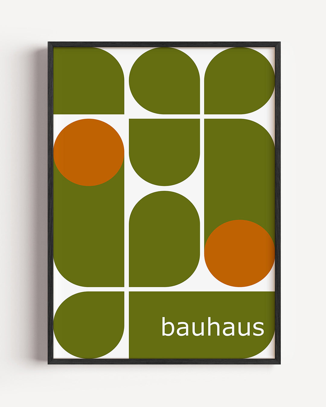 Vorm en kleur – staande Bauhaus poster als wanddecoratie