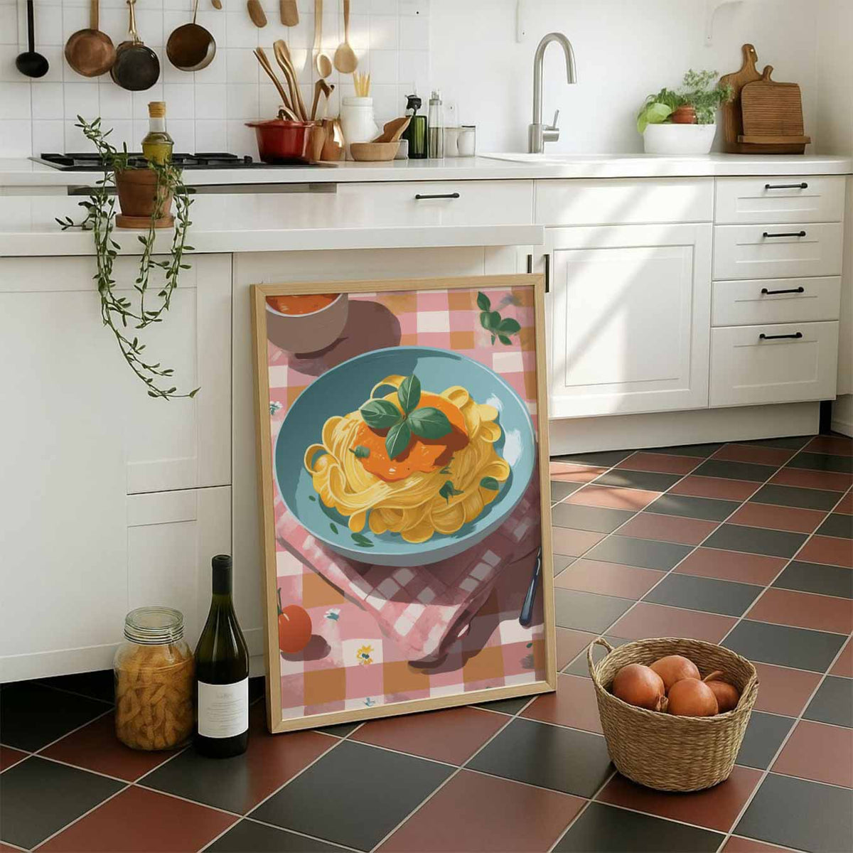 Italiaanse Keuken Sfeerposter – staande muurposter voor keuken of eethoek