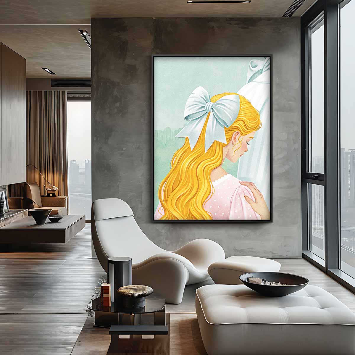 Pastel Dromerigheid – canvas wanddecoratie in portret formaat