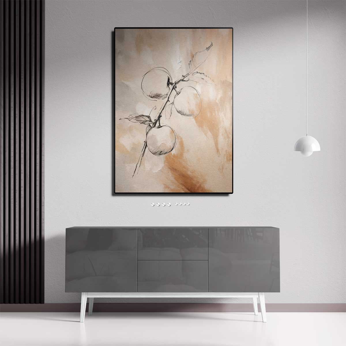 Elegante Appelstudie – dibond kunstwerk als wanddecoratie