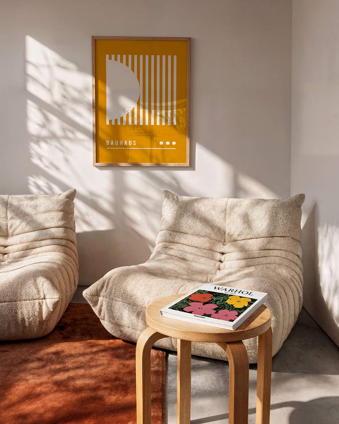 Lijnen en vlakken – moderne Bauhaus wandkunst als poster