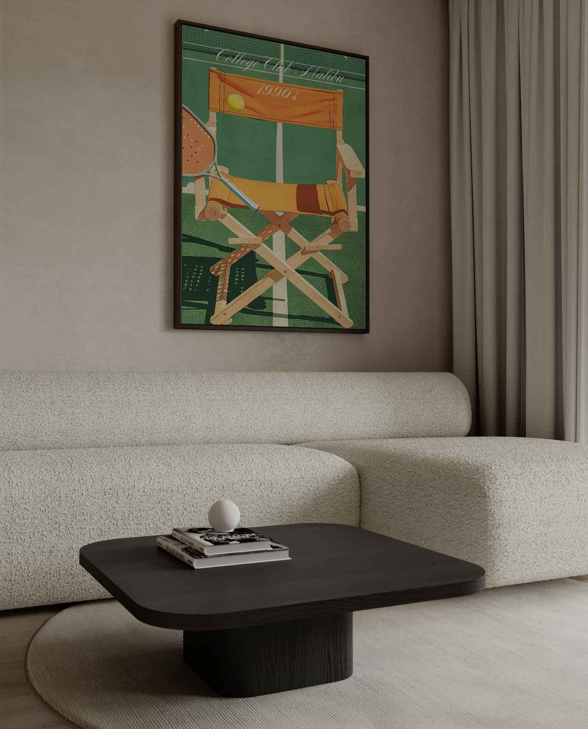 Vintage Tennis Vibes – plexiglas kunstwerk als wanddecoratie