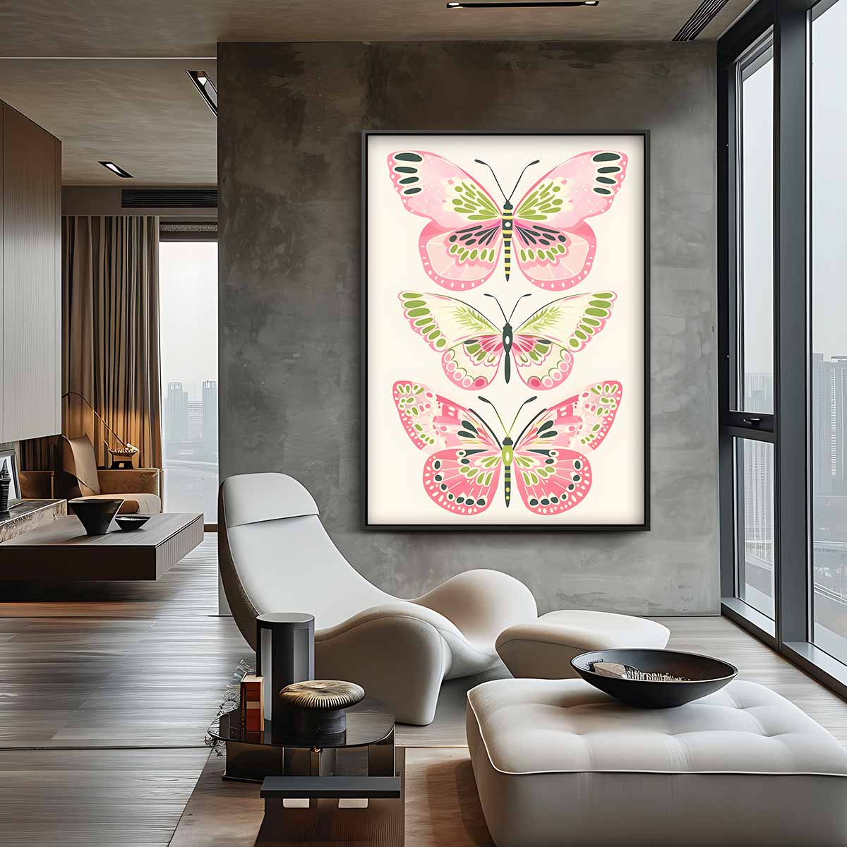 Vlinderdroom Kunstwerk – staande wandkunst voor woonkamer of interieur