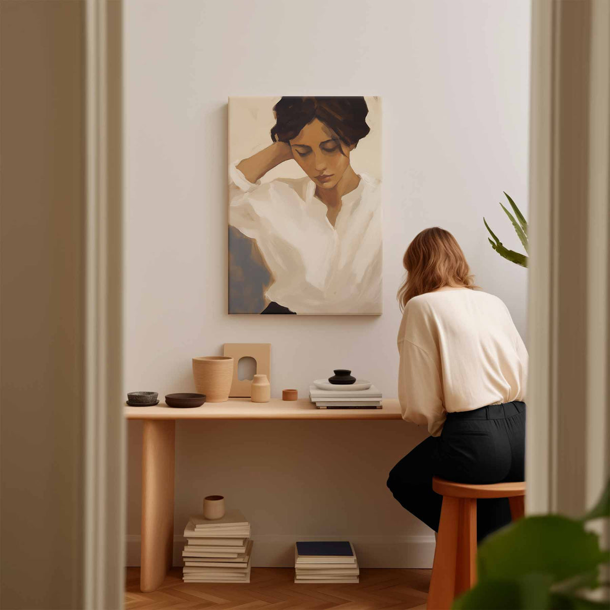 Vredige Overpeinzing – plexiglas kunstwerk als wanddecoratie