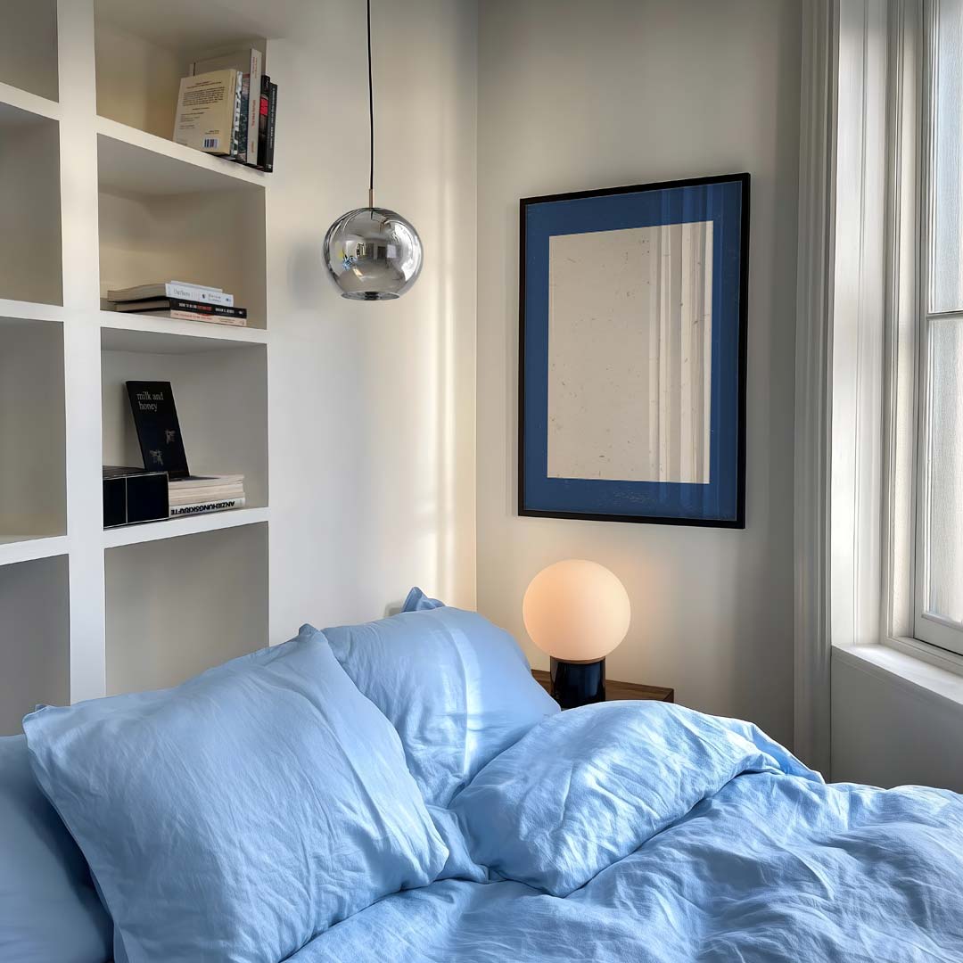 Stijlvolle Minimalistische Muurposter – staande kleurrijke abstracte wanddecoratie van WallArtistic