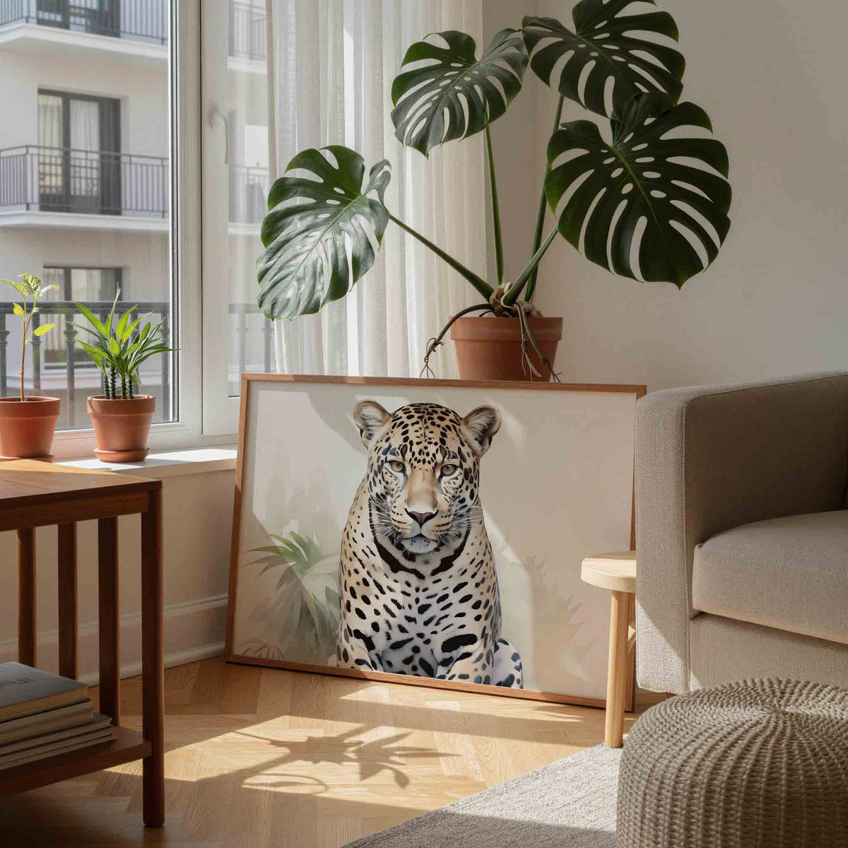 Luipaard portret – tropische wandkunst als landscape poster