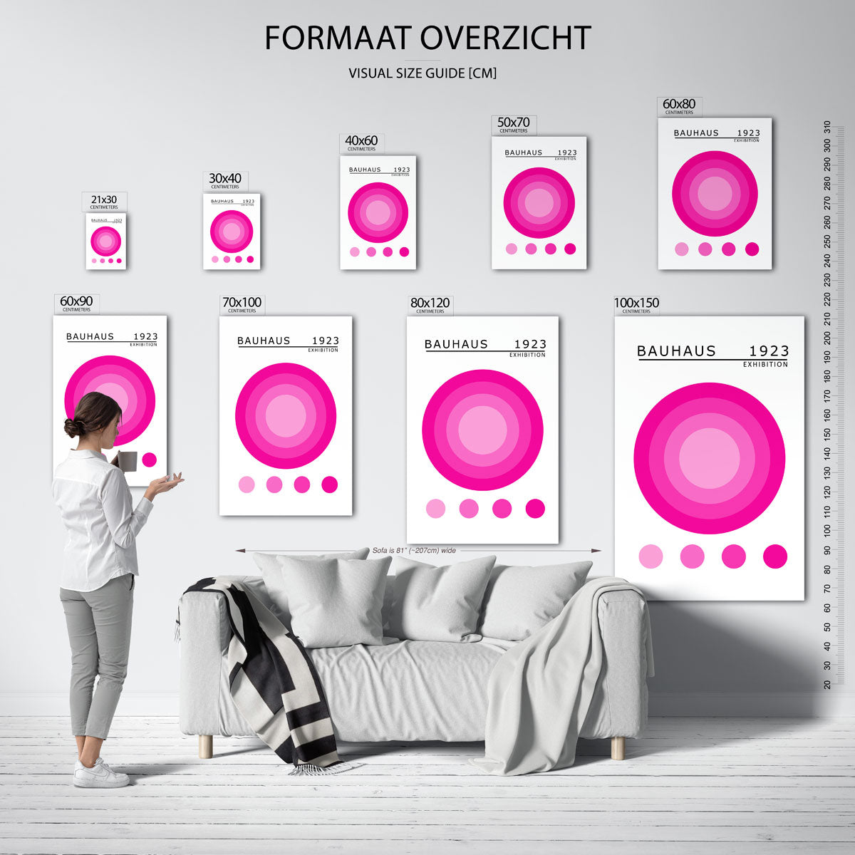 – geometrische poster in Bauhaus-stijl van WallArtistic