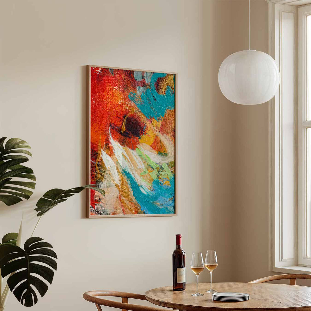 Abstracte – staande Popart wanddecoratie van WallArtistic