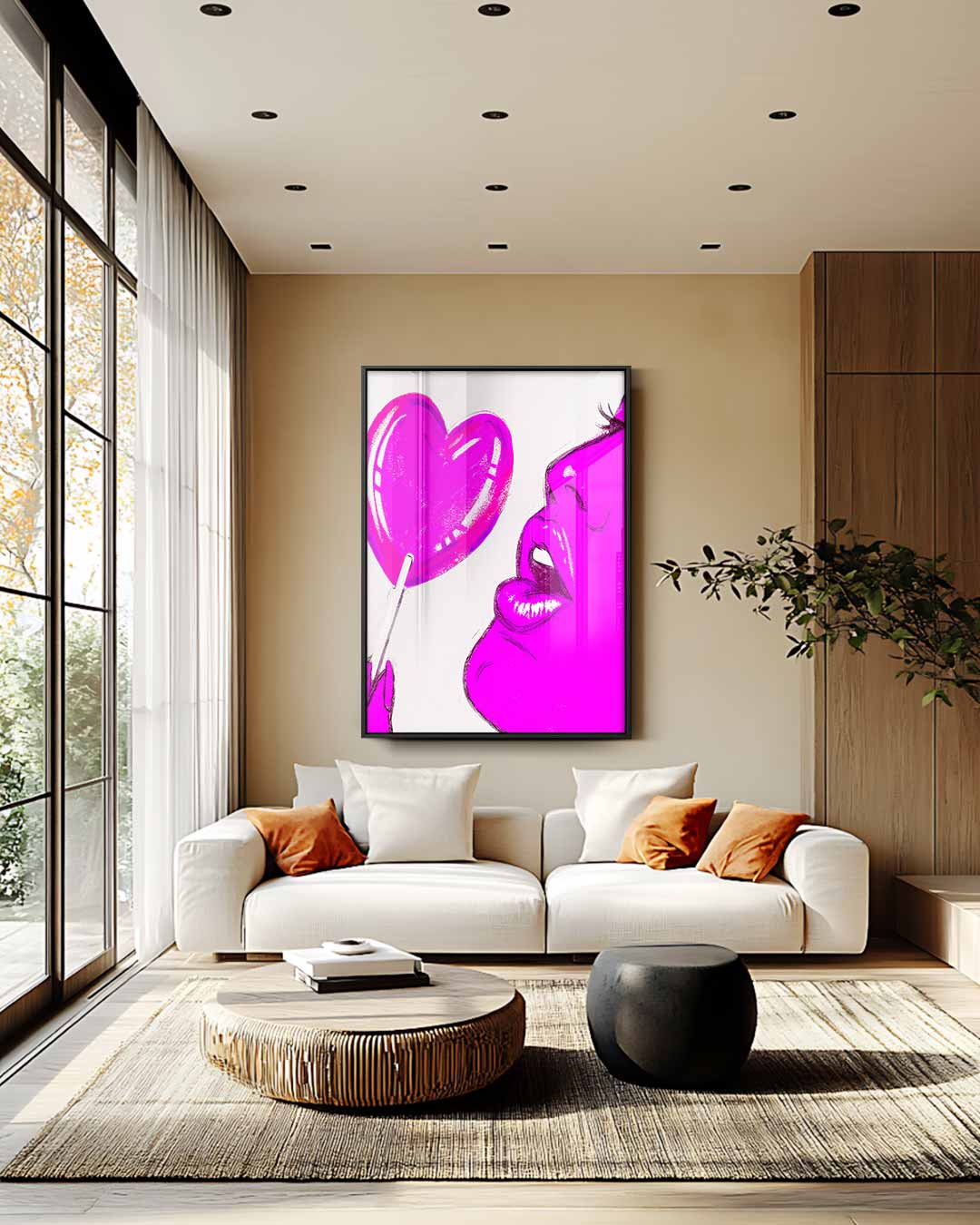 Pop Art Lollipop Sensatie – modern portret kunstwerk van WallArtistic