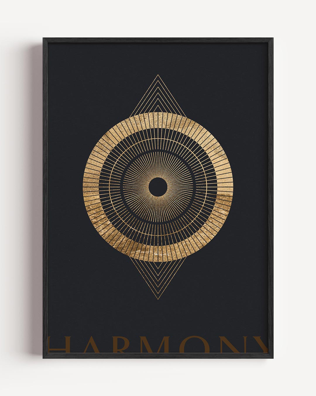 Gouden Harmonie Mandala – textuur portret poster als wanddecoratie