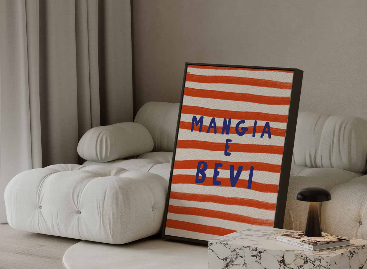 Mangia e Bevi – dibond kunstwerk als wanddecoratie