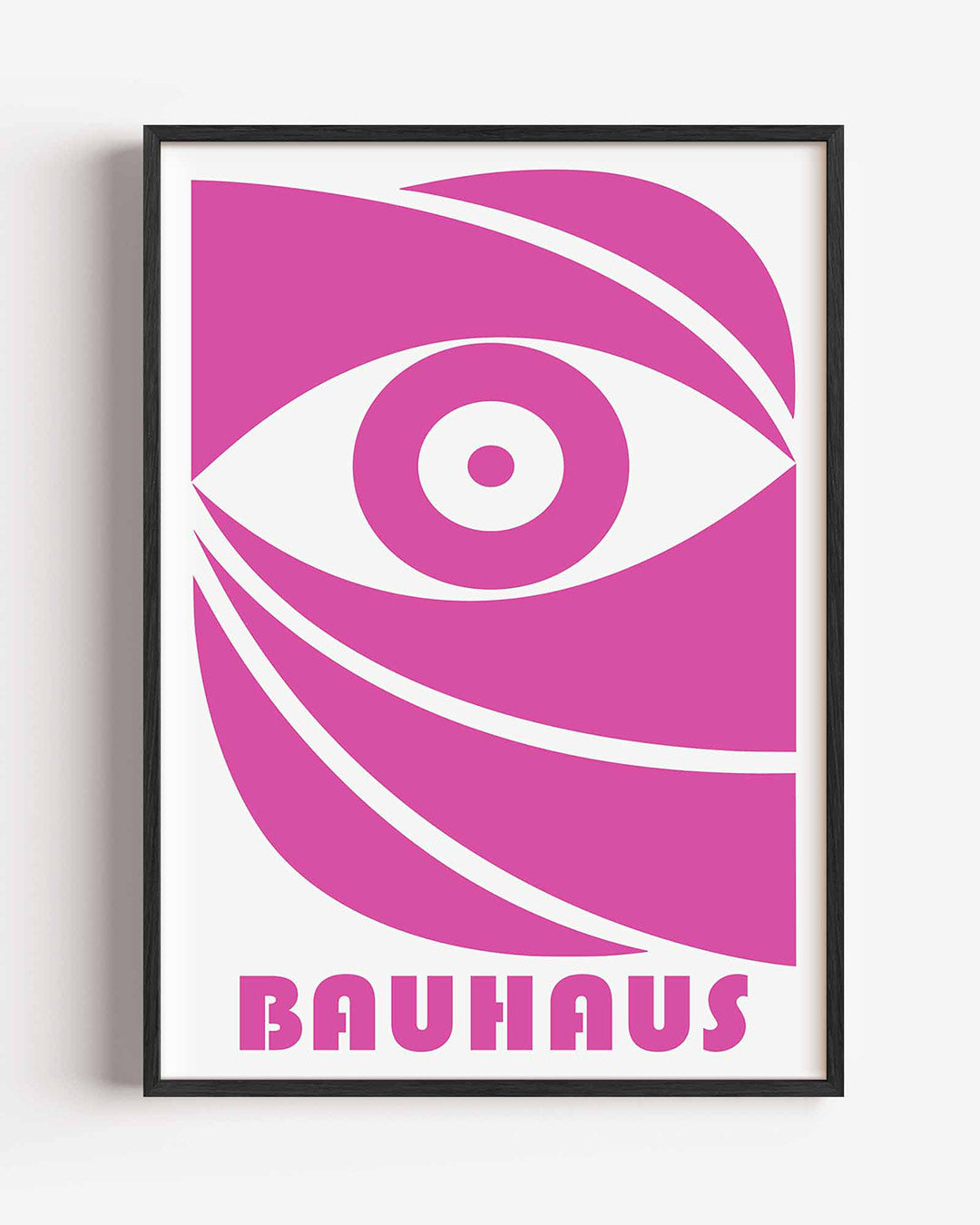 Oogvorm en lijnen – staande Bauhaus poster als wanddecoratie