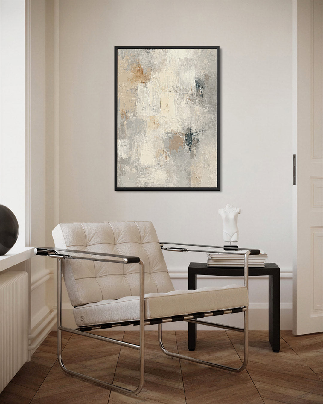 Zachte kleuren compositie – staand wanddecoratie kunstwerk