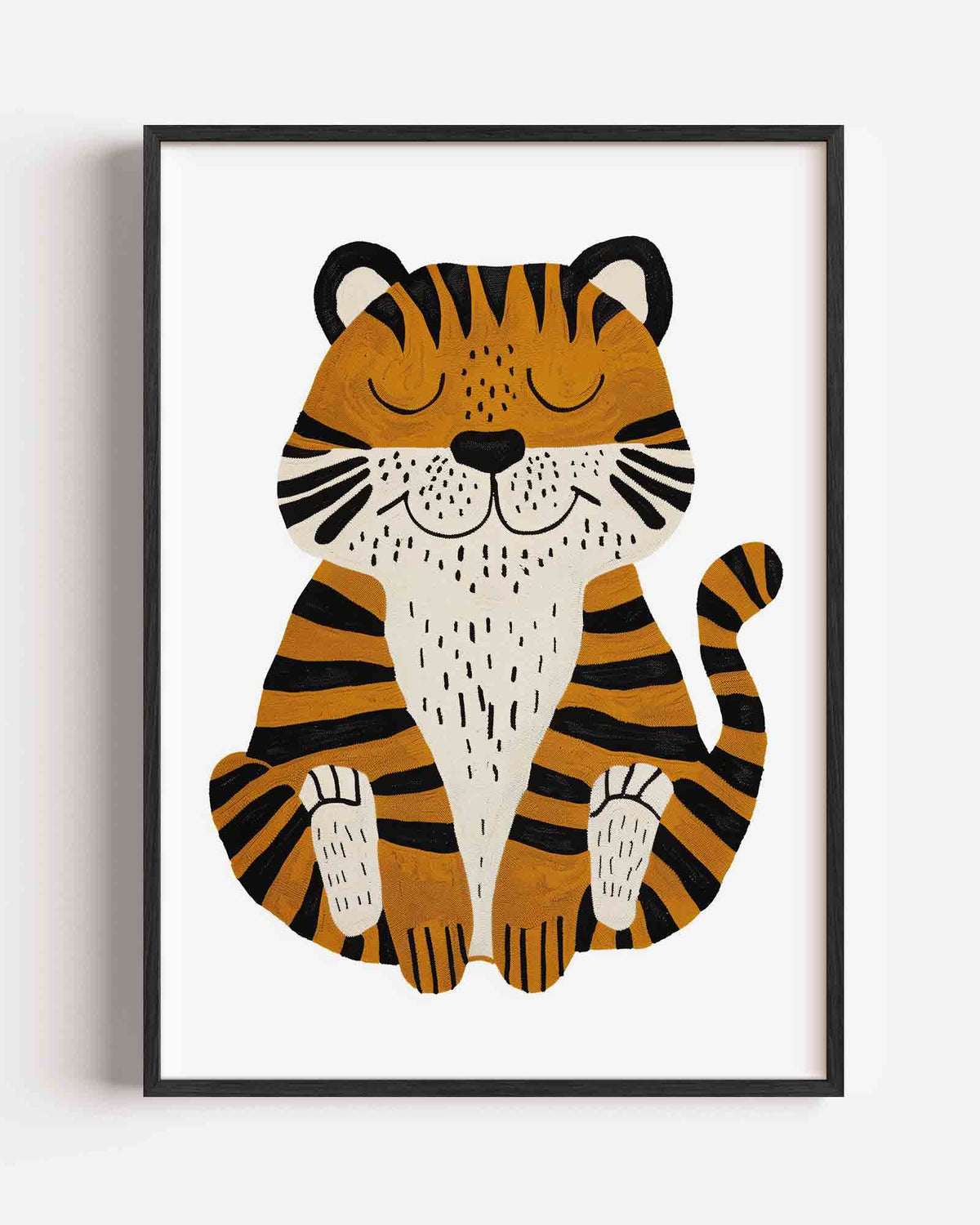 Slapende tijger – kids portret poster als wanddecoratie