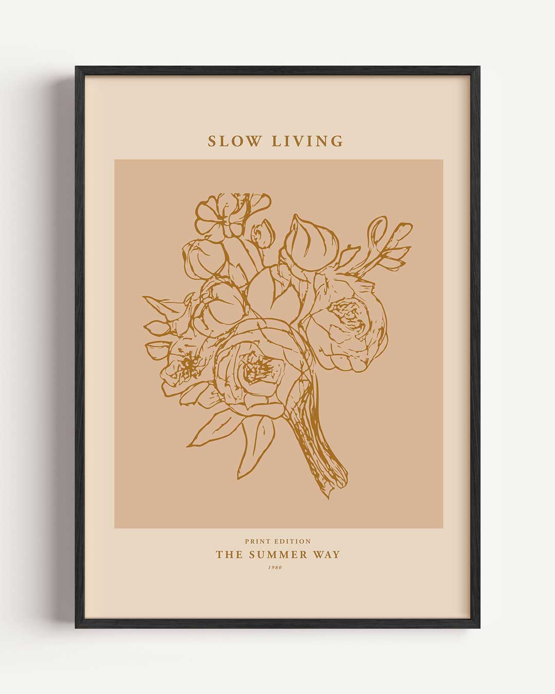 Slow Living Bloemenposter – La Dolce Vita portret poster als wanddecoratie