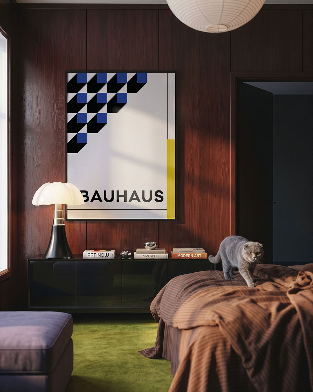 Vorm en kleur – geometrische Bauhaus poster in staand formaat