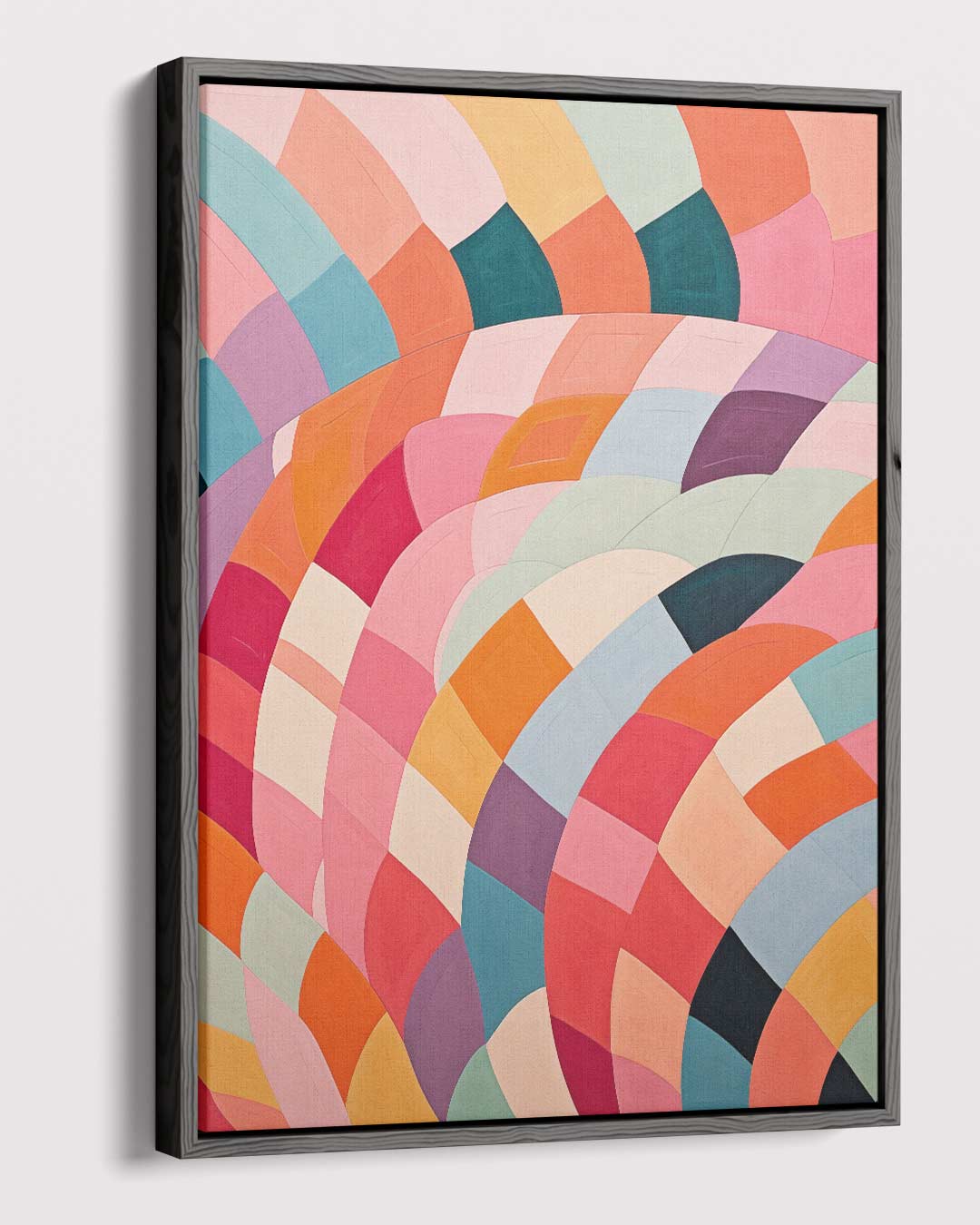 Kleurrijke Abstracte Harmonie – canvas wanddecoratie in portret formaat