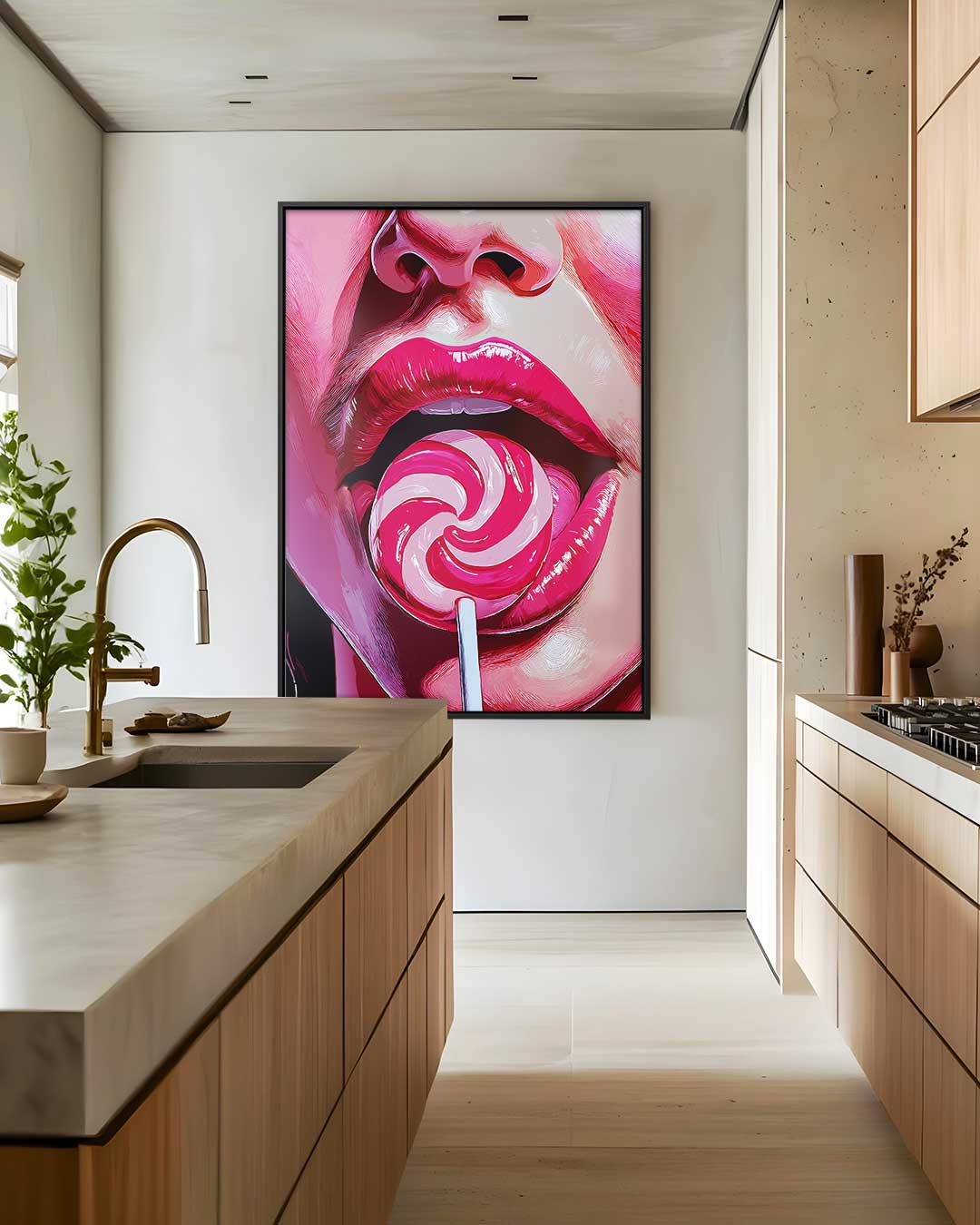 Verleidelijke Lolipop – modern portret kunstwerk van WallArtistic