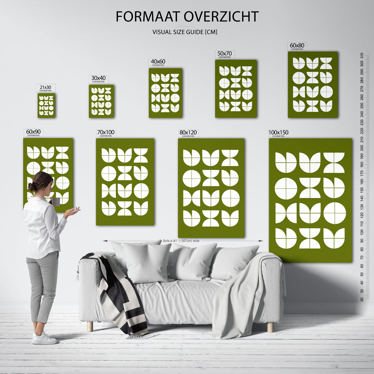 Vormritme en kleur – Bauhaus poster als moderne geometrische wanddecoratie