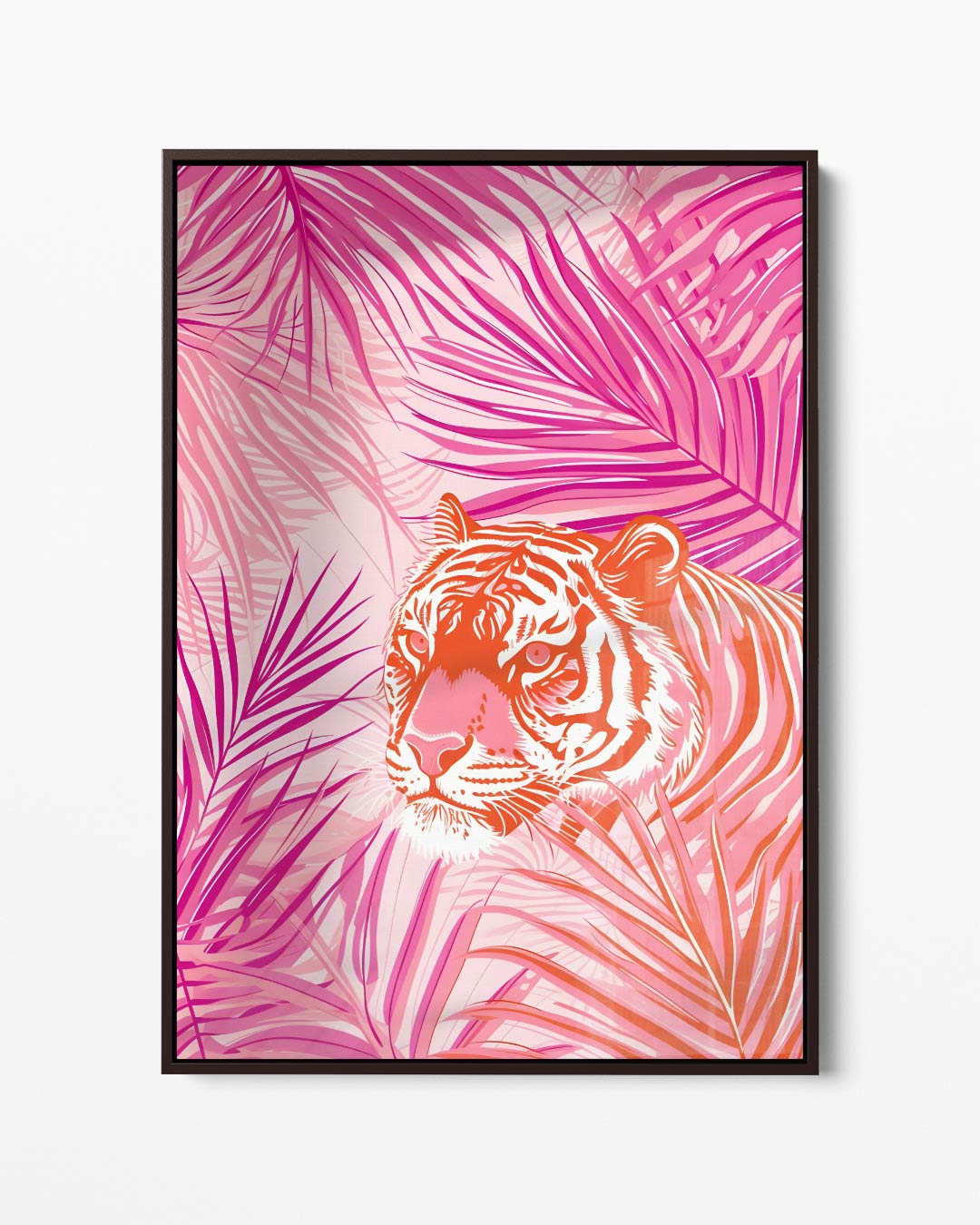 Kleurrijke Tijger in de Jungle – portret kunstwerk als wanddecoratie