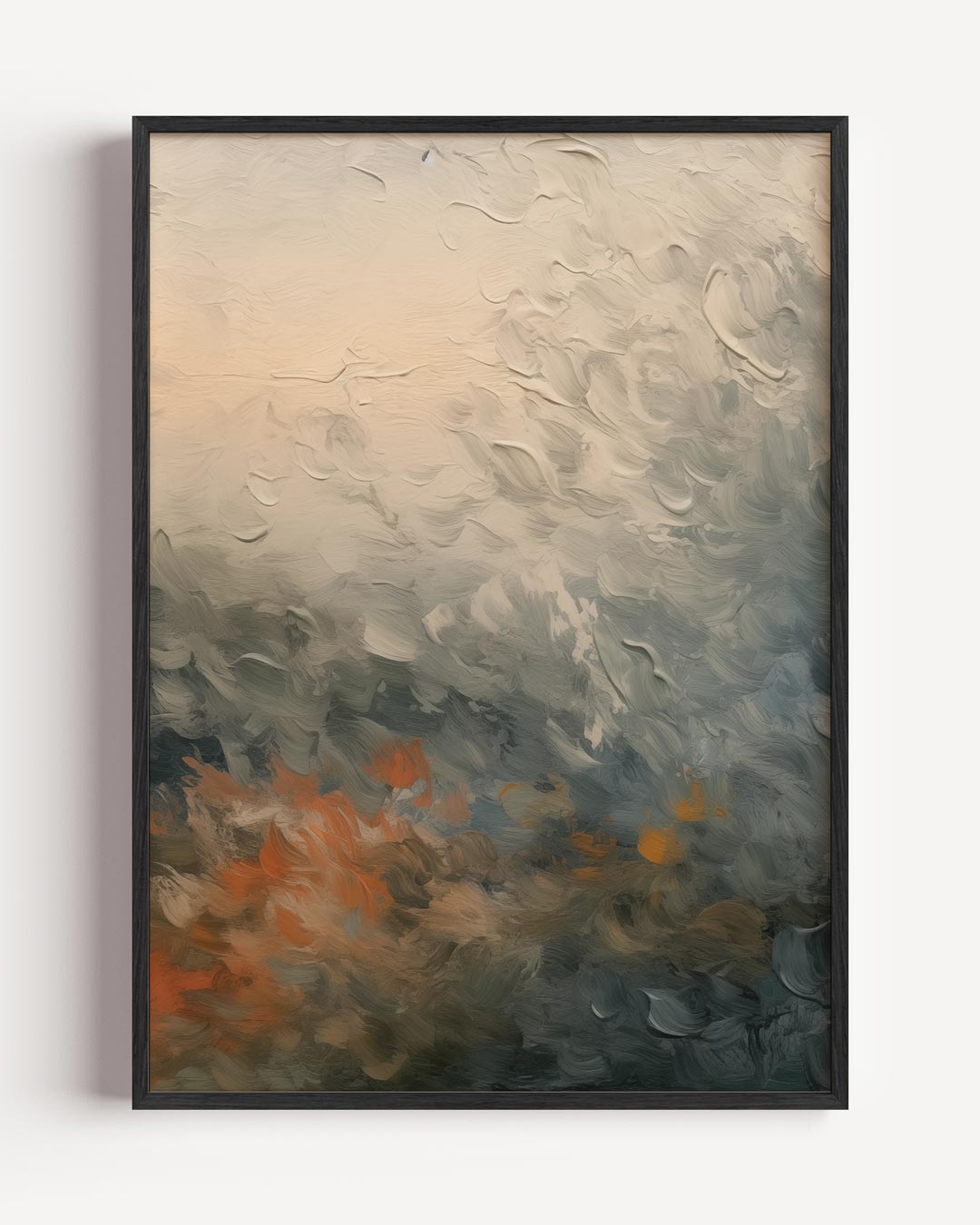 Abstracte Zonsopkomst – textuur portret poster als wanddecoratie