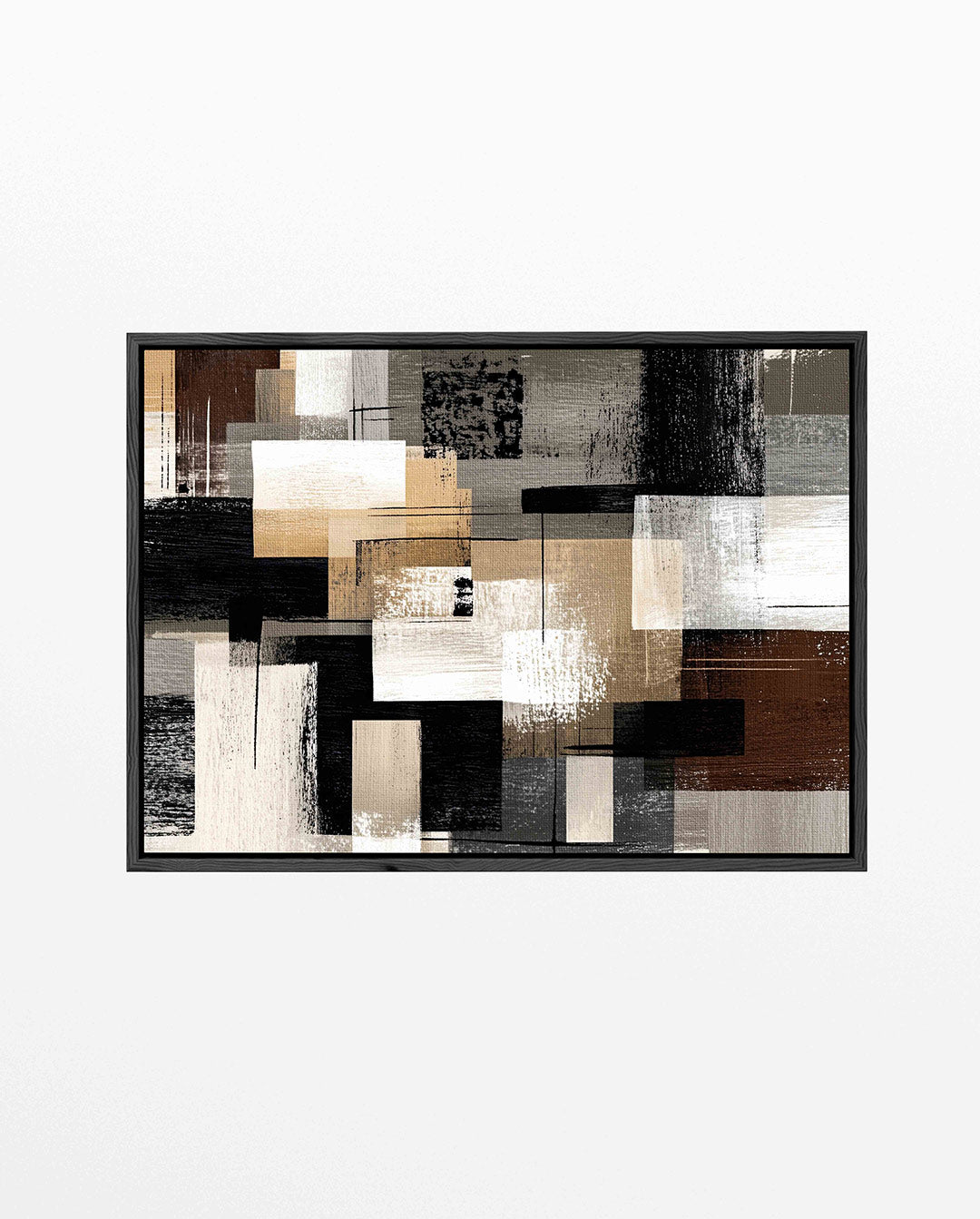 Geometrische compositie – Geometrische – liggend wanddecoratie kunstwerk